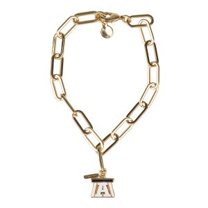 Block A Charm Bracelet Gold